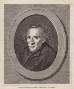 Moses Mendelssohn, philosophe juif allemand (gravure)