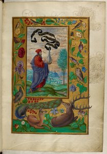 Ms Harley 3469, f.2 Philosophe avec une fiole, le Premier Traité, de 