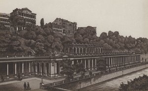 Colonnade de Muhlbrunn (lithographie) - German School