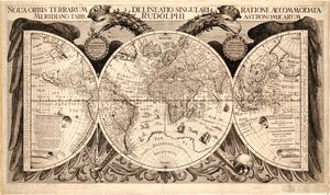 Nova orbis terrarum, de "Tabulae Rudolphinae" par Johannes Kepler, 1627-30