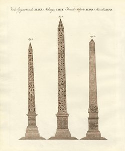 Obélisques et Égyptiens