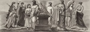 Occupations dans la Grèce antique. Illustration pour Bilder-Atlas (gravure)
