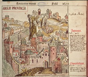 Vieux Londres, de la Chronique de Nuremberg par Hartmann Schedel (1440-1514) 1493