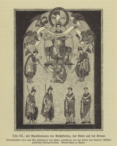 Otto III, empereur du Saint-Empire romain, avec des représentants des princes, de la noblesse et du clergé (gravure)
