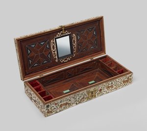 Coffret de mariage en ivoire peint, 1600-99