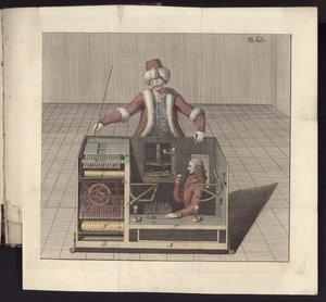 Planche III de Uber den Schachspieler des Herrn von Kempelen und dessen Nachbildung, Leipzig und Dresden: Joh. Gottl. Breitkopf, 1789