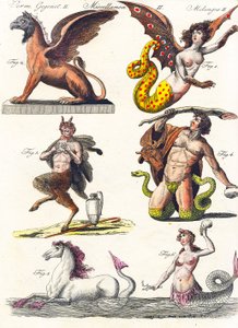 Planche montrant divers hybrides mythologiques, 1830