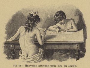 Mauvaise posture pour lire et écrire