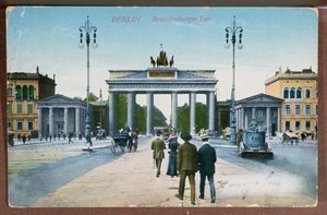 Carte postale représentant la porte de Brandebourg à Berlin
