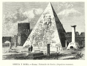 Pyramide de Cestius, tombe de Caius Cestius, Rome