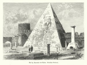 Pyramide de Cestius, tombe de Gaius Cestius, Rome, construite vers 12 av. J.-C.