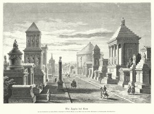 Tombes romaines le long de la voie Appienne au marqueur des trois milles - German School
