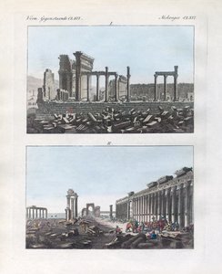 Ruines de Palmyre (gravure en couleur)