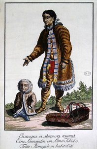 Femme Samoyède en vêtements d