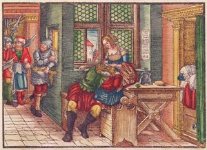 Samson et Dalila, de la Bible de Luther, vers 1530