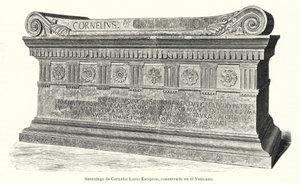 Sarcophage du soldat et consul romain Lucius Cornelius Scipio Barbatus au Vatican, Rome - German School