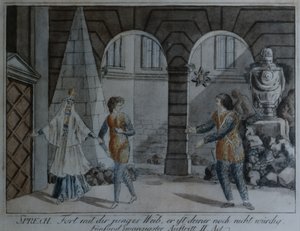 Scène de La Flûte enchantée de Wolfgang Amadeus Mozart - German School