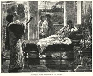 Scène de vie dans la Rome antique - German School