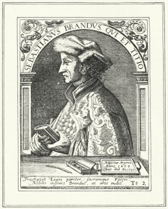 Sebastian Brant, humaniste et satiriste allemand (gravure)