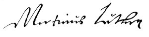 Signature de Martin Luther