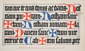 Spécimen du Missel de Wurtzburg, écrit vers 1470 ou 1480