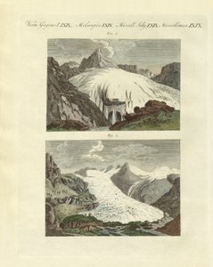 Glaciers étranges comme la naissance de grands fleuves