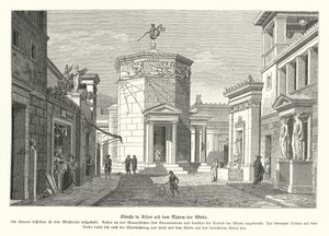 Rue et la Tour des Vents à Athènes, Grèce antique - German School