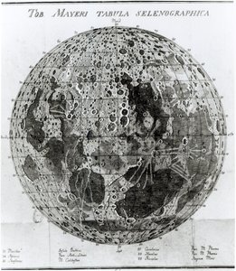 Surface de la Lune, illustration de Selenotopographische Fragmente par Johann Hieronymus Schroeter, publié en 1791 - German School