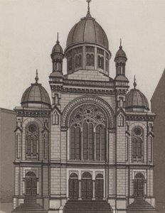 Synagogue (lithographie) - German School