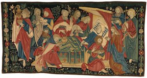 Antependium de tapisserie représentant la Mort de la Vierge, de Nuremberg