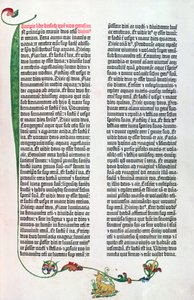 La Bible de Gutenberg, Mayence vers 1450-55 - German School