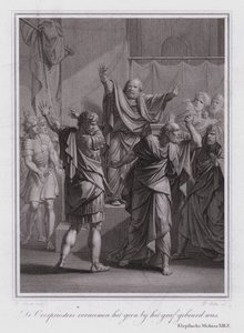 Les grands prêtres apprennent que le tombeau du Christ est vide (gravure)