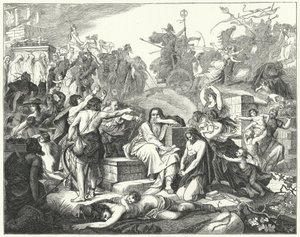 Les Juifs emmenés en captivité à Babylone - German School