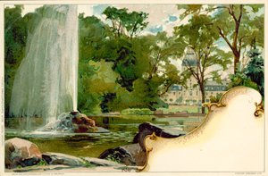 Le Schlossgarten et le palais de Karlsruhe à Karlsruhe, Allemagne
