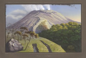 Le côté sud du sommet du Merapi vu d