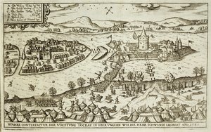 La Ville de Tokay reprise aux Turcs par Herr Schwendi en 1565, illustration tirée d