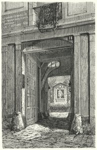 La maison à Paris où le dramaturge français Pierre Corneille est mort en 1684 (gravure) - German School