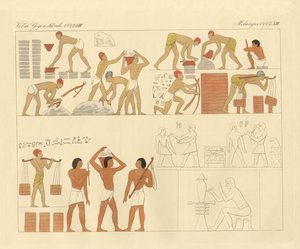 La servitude des juifs en Égypte représentée sur une image vieille de 3000 ans dans une tombe en Haute-Égypte