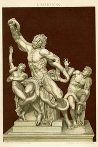La statue de Laocoon et ses fils vers 1890