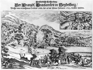La prise et la destruction de Heidelberg par les Français en février 1689