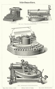 Machines à écrire (gravure) - German School