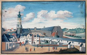 Vue de Weimar avec le château de Wilhelmsburg