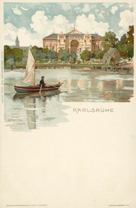 Vue de la ville de Karlsruhe en Allemagne - German School