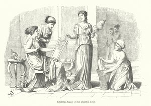 Femmes faisant le ménage en Grèce antique