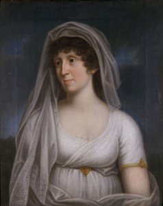 Femme en robe blanche avec un voile