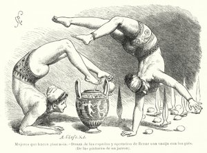Femmes pratiquant la gymnastique dans la Grèce antique : danse à l