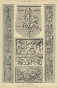 XVIIIe siècle, Ornements en plastique et peints - German School