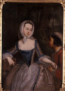 Jeunes femmes et un valet