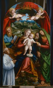Madone et Enfant avec Sainte Marthe, Saint Jacques, Saint Joseph et un donateur, vers 1543