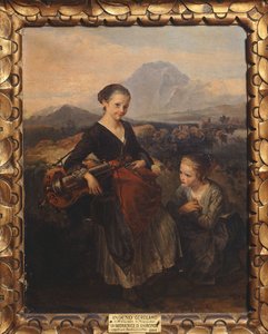 La femme jouant de la vielle à roue, par Gerolamo Induno